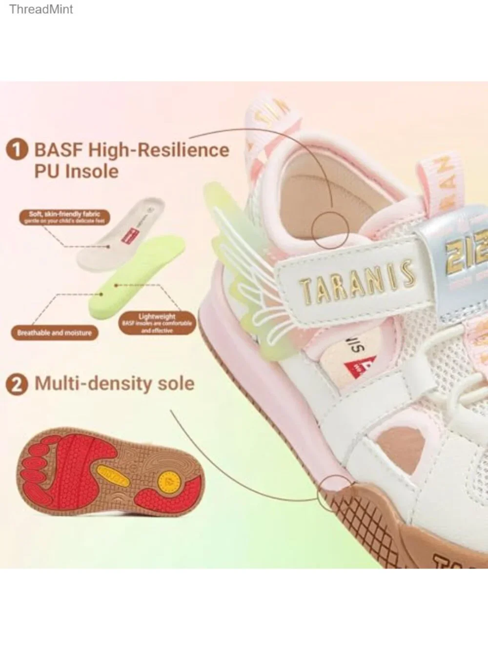 Toddler Boys Girls Sandals Lightweight Mesh Breathable Walking Shoes